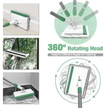 DALIPER Baseboard Cleaner with Handle and 4 Cleaning Pads