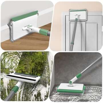 DALIPER Baseboard Cleaner with Handle and 4 Cleaning Pads