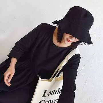 Fashion Frayed Bucket Hat for Men Women - Sun Protection