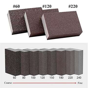 Durable 6Pcs Sanding Sponges Set for Wood Metal