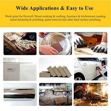 Durable 6Pcs Sanding Sponges Set for Wood Metal