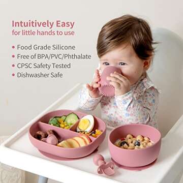 SAMiGO Silicone Baby Cups for 6-12 Months, Tiny Open Cups for Training and Water Drinking, Baby Led Weaning Supplies, 2 OZ