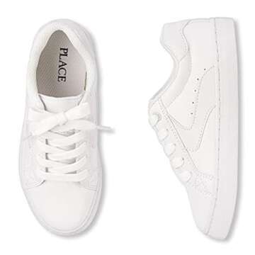 The Children's Place,boys,The Children's Place Toddler Boys Low Top Sneakers,and Toddler Uniform Low Top Sneakers,White,8 Toddler