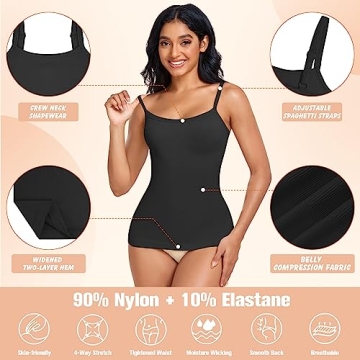 TDIFFUN Women's Shapewear Cami Tank Tops with Tummy Control