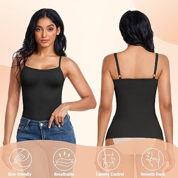 TDIFFUN Women's Shapewear Cami Tank Tops with Tummy Control