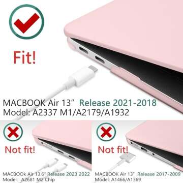 DONGKE Compatible with MacBook Air 13 inch Case 2021 2020 2019 2018 Release Model: M1 A2337 A2179 A1...
