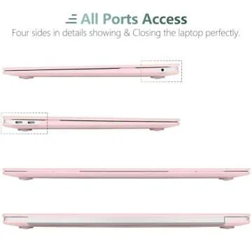 DONGKE Compatible with MacBook Air 13 inch Case 2021 2020 2019 2018 Release Model: M1 A2337 A2179 A1932, Matte Hard Case Cover for MacBook Air 13 inch with Retina Display Touch ID - Solid Pink