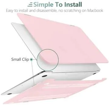 DONGKE Compatible with MacBook Air 13 inch Case 2021 2020 2019 2018 Release Model: M1 A2337 A2179 A1932, Matte Hard Case Cover for MacBook Air 13 inch with Retina Display Touch ID - Solid Pink