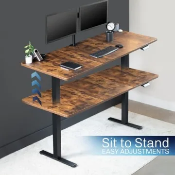 VIVO Electric Dual Motor Adjustable Desk Frame