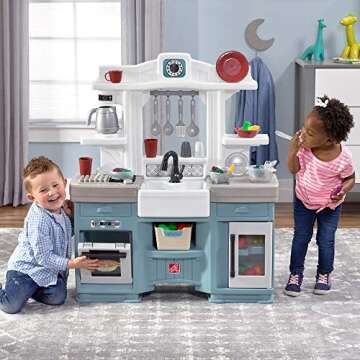 Step2 Timeless Trends Kids Kitchen Playset, Indoor/Outdoor Kitchenette, Interactive Play with Lights...