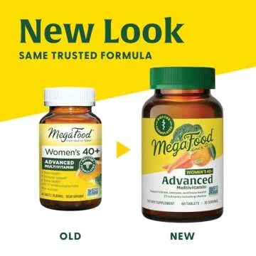 MegaFood Women's 40+ Advanced Multivitamin for Women - Dr Formulated - Vitamin B, Vitamin D3, Vitamin K2 & Choline - Energy Metabolism, Brain Health & Bone Health - Vegetarian - 120 Tabs (60 servings)