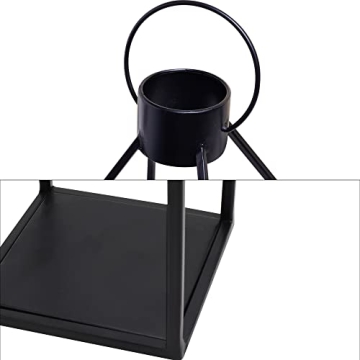 HPC Decor 22'' 19'' Lanterns Set with Flickering Candles