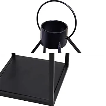 HPC Decor 22'' 19'' Lanterns Set with Flickering Candles