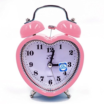 Cute Pink Twin Bell Alarm Clock for Heavy Sleepers