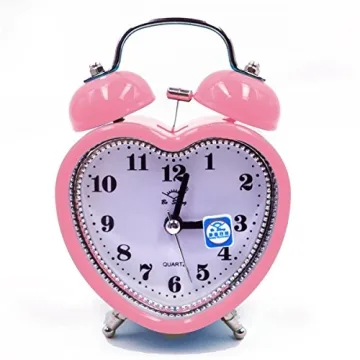 Cute Pink Twin Bell Alarm Clock for Heavy Sleepers