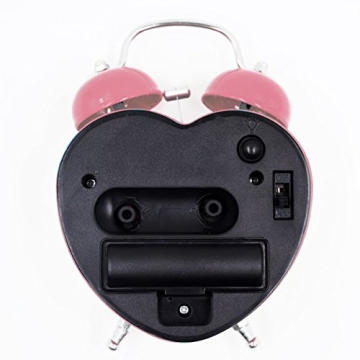 Cute Pink Twin Bell Alarm Clock for Heavy Sleepers
