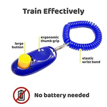 Downtown Pet Supply - Dog Clicker or Cat Training Clicker - Horse, Cat & Dog Training Clickers - wit...