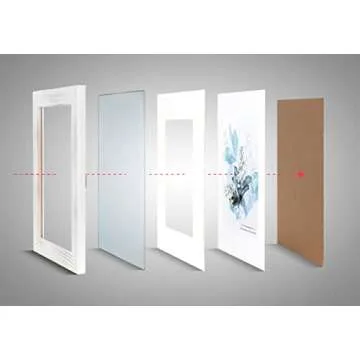 KAIWIN 100% Solid Wood White 11x14 Picture Frame 2 Pack Display Picture 8x10 with Mat, HD Glass Inside, Rustic Wooden Photo Frames for Wall Mounting