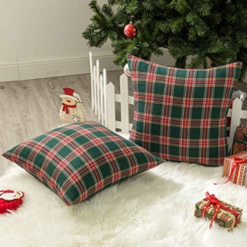Shop AQOTHES Christmas Plaid Throw Pillow Covers Set Online