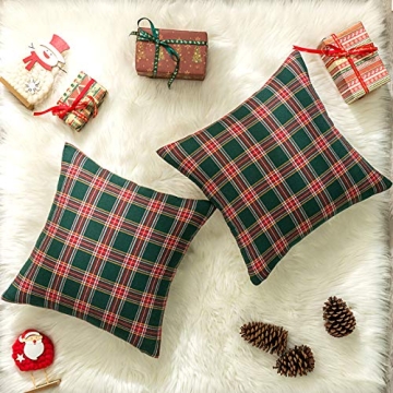 Shop AQOTHES Christmas Plaid Throw Pillow Covers Set Online