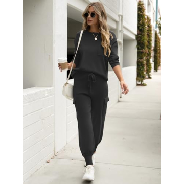 Caracilia Women's Two Piece Sweater Set for Fall Fashion