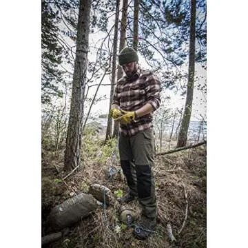 Helikon-Tex Defender Mk2 Pilgrim Plaid Men Button Down Long Sleeve Shirt - UPF50 Sun Protection - Blue Plaid, 2XSmall - Urban Line - Casual Outdoor, Fishing, Hiking, Tactical Shirt