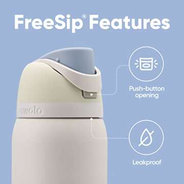 Owala FreeSip Insulated Steel Water Bottle 24 oz