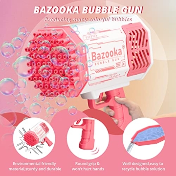 Bazooka Bubble Gun with Flash Lights - Fun for All Ages