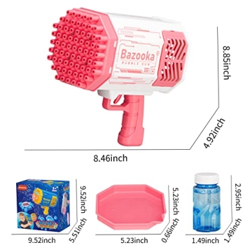 Bazooka Bubble Gun with Flash Lights - Fun for All Ages