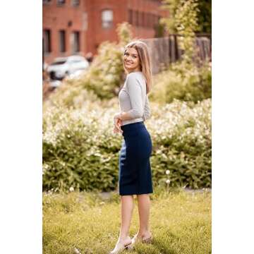 ESTEEZ Black Pencil Skirt for Women - Elegant and Versatile
