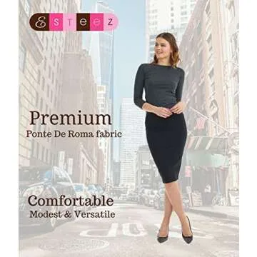 ESTEEZ Black Pencil Skirt for Women - Elegant and Versatile