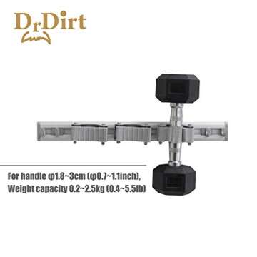DrDirt Broom Holder - Durable and Customizable Wall Mount