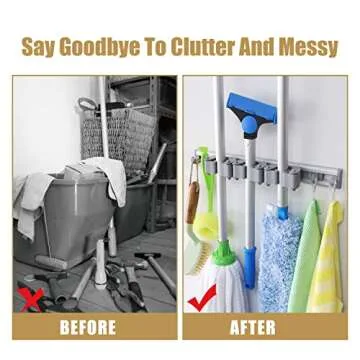 DrDirt Broom Holder - Durable and Customizable Wall Mount