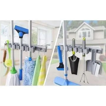 DrDirt Broom Holder - Durable and Customizable Wall Mount