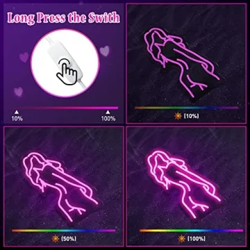 Sugarneon Lady Back Neon Sign for Vibrant Room Decor