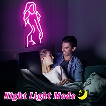 Sugarneon Lady Back Neon Sign for Vibrant Room Decor