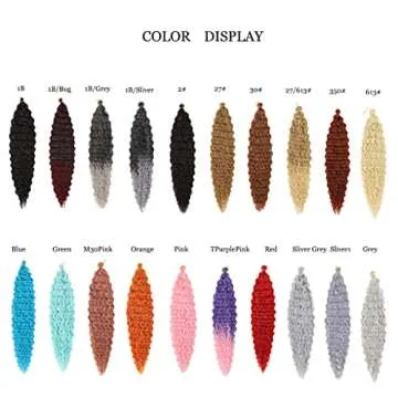 30inch Ocean Wave Braiding Hair Extensions 3packs Long Deep Curly Wave Braid Hair Synthetic Twist Ripple Crochet Deep Wave Braids Hair for Women 100g/pack(30",Green)