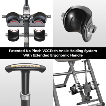 Innova ITX9900 Inversion Table with Air Lumbar Support, Black/Gray