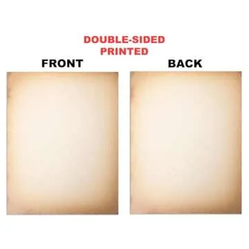 50 Pack Classic Aged Paper | Vintage Stationary Paper | Use for Creating Timeless Writing, Drawing, Sketches, Painting Projects | Ink Jet and Laser Printer Friendly | 8.5 x 11 Inches 50 Sheets