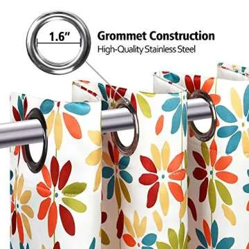 Elegant VERTKREA Floral Window Curtain Set 52x84 Inches