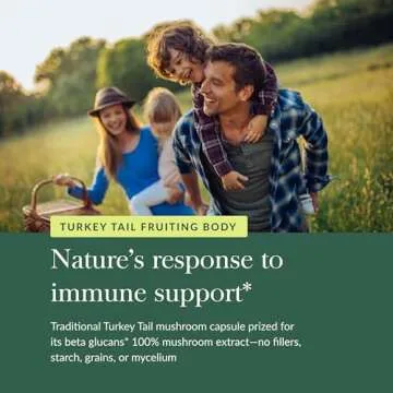 Gaia Herbs Turkey Tail Mushroom - Immune Support Supplement to Help Maintain Liver Health - with Organic Turkey Tail Mushroom Fruiting Body Extract - 40 Vegan Capsules