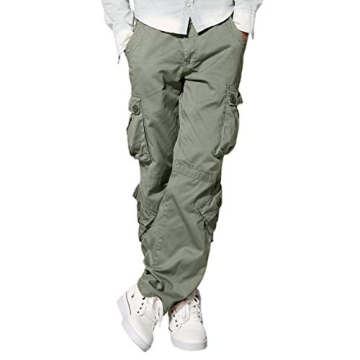 Match Men's Wild Cargo Pants - Versatile Comfort & Style in Light Green