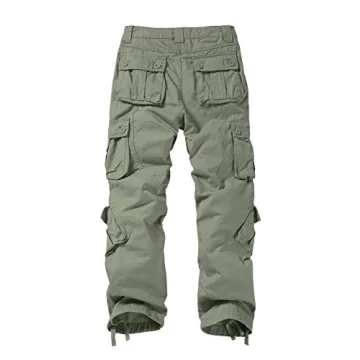 Match Men's Wild Cargo Pants in Light Green Size 34