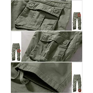 Match Men's Wild Cargo Pants in Light Green Size 34