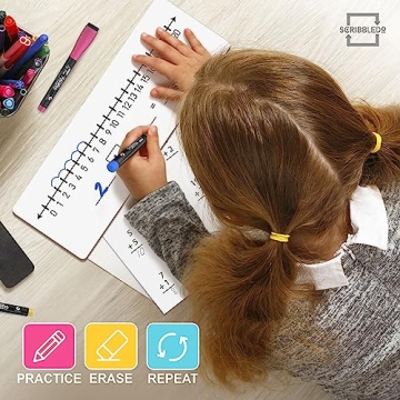 SCRIBBLEDO 4"x12" Dry Erase Number Line Board