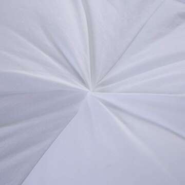 LESNNCIER Luxury Medium Warmth Feather Down Comforter Queen Size,Hotel Collection All Season Duvet Insert, Ultra Soft Down Proof Polycotton Cover with 8 Tabs（Pinch Pleated,106"x90"）