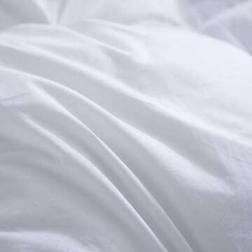 LESNNCIER Luxury Medium Warmth Feather Down Comforter Queen Size,Hotel Collection All Season Duvet Insert, Ultra Soft Down Proof Polycotton Cover with 8 Tabs（Pinch Pleated,106"x90"）