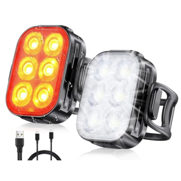 Zewdov USB Rechargeable Bike Lights for Safety and Visibility