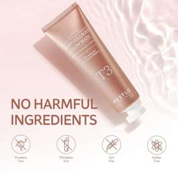 PESTLO Baby Collagen Glow Mask - Korean Peel Off Mask Skincare Infused with Reallagen/T3 Vegan Collagen, Aginon, Volufiline, for Elasticity, Firmness, Glow Skin, and Optional Overnight Use