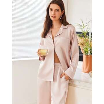 Ekouaer Satin Pajama Set: Luxurious Pajamas for Women